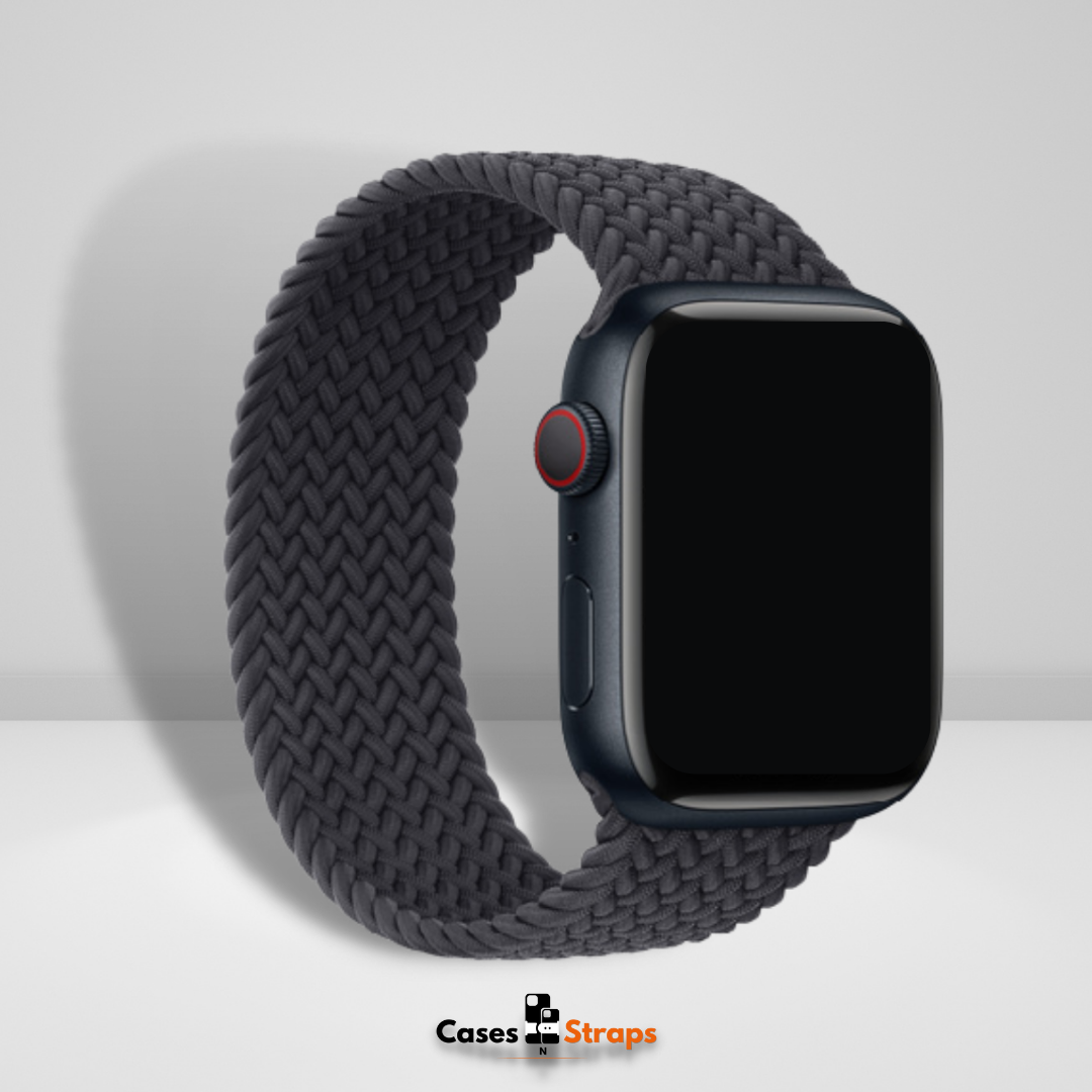 Braided Solo Loop Watch Strap Midnight Black Color